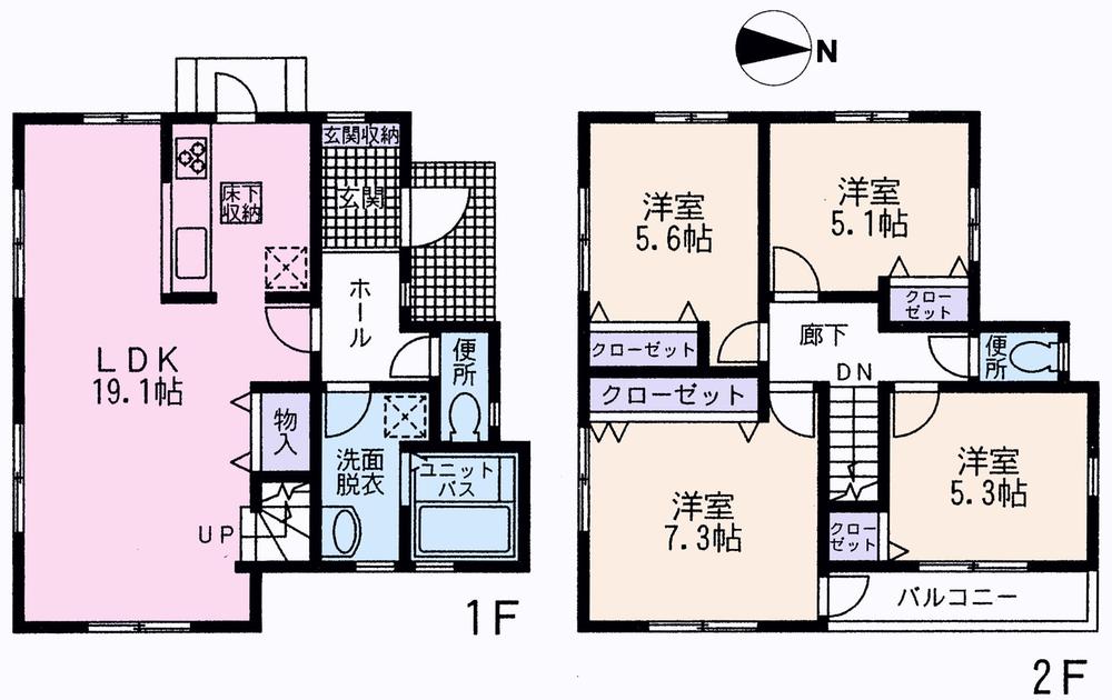 Floor plan. (A), Price 38,858,000 yen, 4LDK, Land area 132.37 sq m , Building area 99.36 sq m