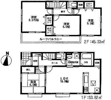Floor plan. 37,800,000 yen, 4LDK, Land area 131.76 sq m , Building area 99.15 sq m
