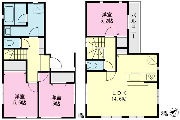 Floor plan. 27,800,000 yen, 3LDK, Land area 83.19 sq m , Building area 97.03 sq m