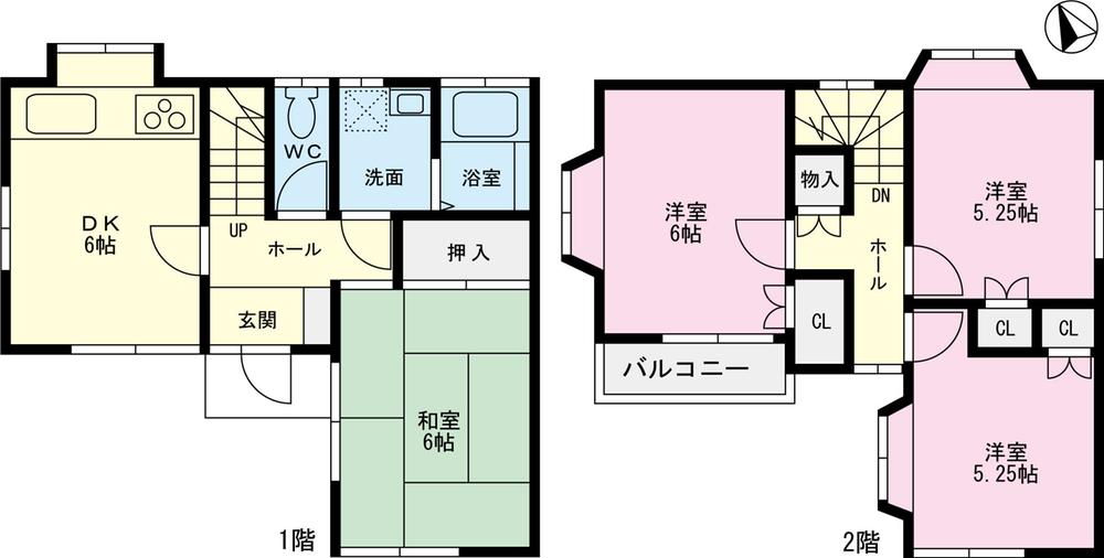 Floor plan. 18.9 million yen, 4DK, Land area 70.06 sq m , Building area 69.94 sq m 4DK type