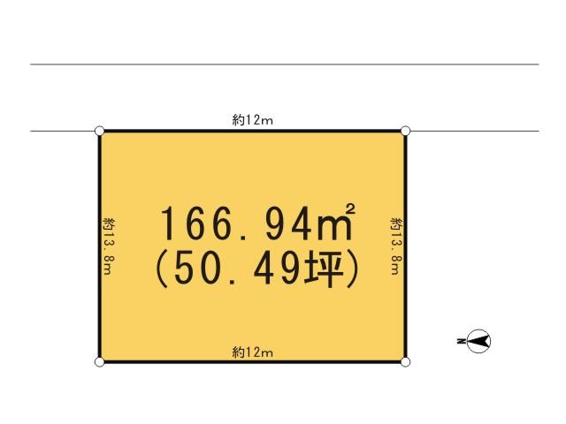 Compartment figure. Land price 24.5 million yen, Land area 166.94 sq m
