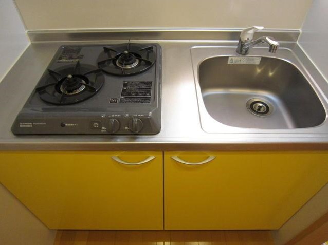 Kitchen. ☆ Popular system Kitchen! 2-neck with gas stove ☆