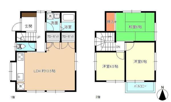 Floor plan. 23 million yen, 3LDK, Land area 75 sq m , Building area 86.44 sq m LDK13.5 Pledge, Storage is abundant and easy-to-use floor plan.