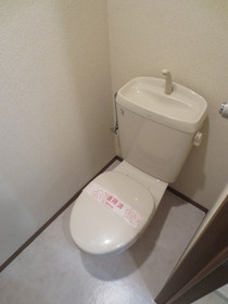 Toilet. toilet, There is an upper storeroom