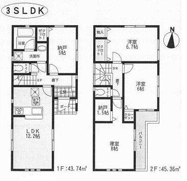 Floor plan. 30,800,000 yen, 3LDK + S (storeroom), Land area 100.71 sq m , Building area 89.1 sq m