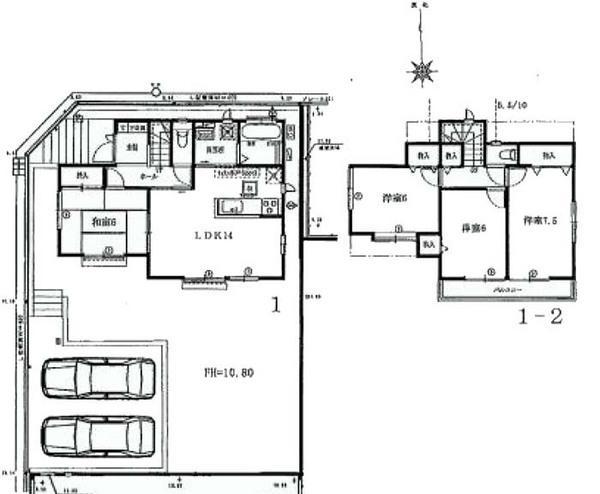 Floor plan. 42,800,000 yen, 4LDK, Land area 163.95 sq m , Building area 93.98 sq m