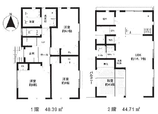 Floor plan. (C Building), Price 39,800,000 yen, 4LDK+S, Land area 86.91 sq m , Building area 93.1 sq m