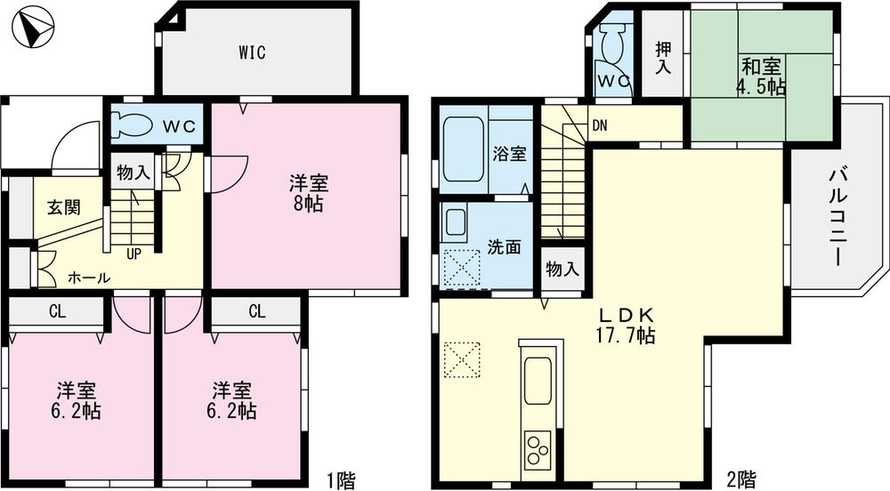 Floor plan. (3 Building), Price 34,800,000 yen, 4LDK, Land area 104.23 sq m , Building area 102.06 sq m