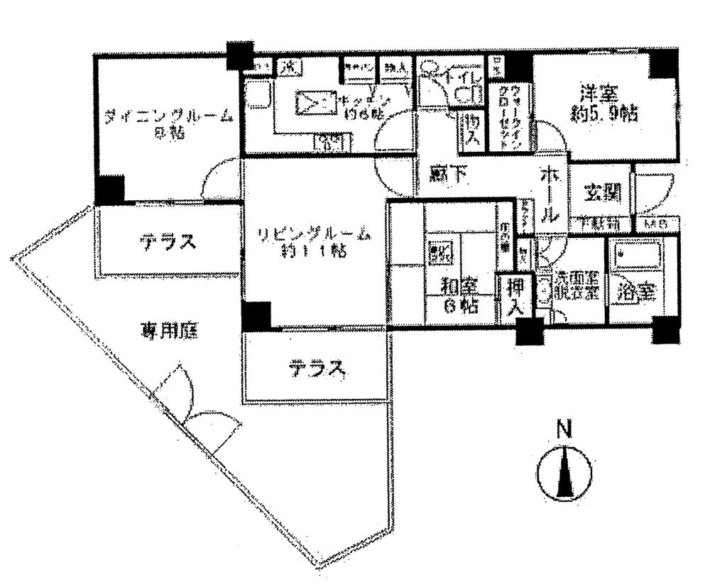 Floor plan. 2LDK, Price 19,800,000 yen, Occupied area 89.45 sq m