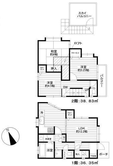 Floor plan. 26.5 million yen, 3LDK, Land area 68.1 sq m , Building area 75.18 sq m