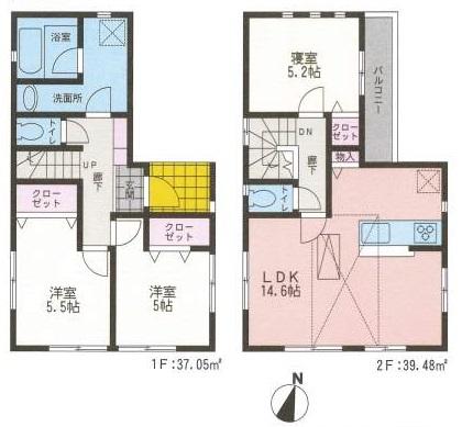 Floor plan. 27,800,000 yen, 3LDK, Land area 83.19 sq m , Building area 97.03 sq m