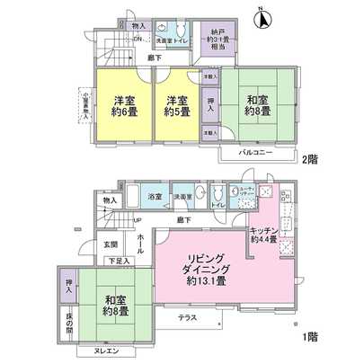 Floor plan. 4LD of building 117.35 sq m ・ K + is a closet type! 