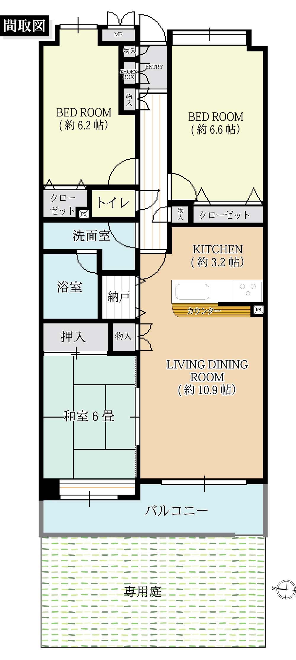 Floor plan. 3LDK + S (storeroom), Price 21,800,000 yen, Occupied area 74.34 sq m , Balcony area 8.15 sq m