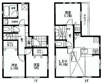 Floor plan. 27,800,000 yen, 3LDK, Land area 83.19 sq m , Building area 97.03 sq m floor plan