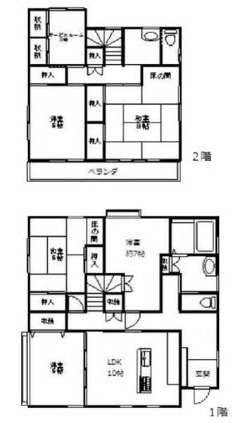 Floor plan. 36,800,000 yen, 5LDK + S (storeroom), Land area 163 sq m , Building area 130 sq m