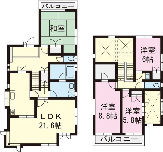Floor plan. 38,800,000 yen, 4LDK, Land area 236.62 sq m , Building area 130.52 sq m