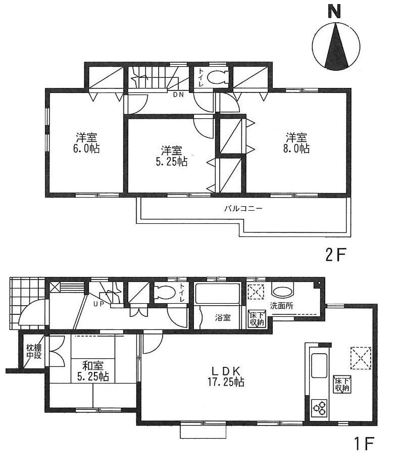 Floor plan. 50,800,000 yen, 4LDK, Land area 121.31 sq m , Building area 98.94 sq m