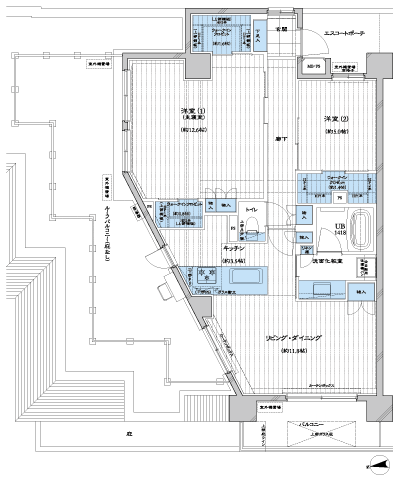 Floor: 2LD ・ K + 3WIC, occupied area: 78.49 sq m