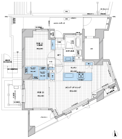 Floor: 2LD ・ K + 2WIC, the area occupied: 73.5 sq m