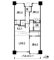 Floor: 3LD ・ K + FC + WIC, the occupied area: 62.46 sq m