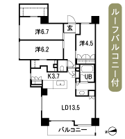 Floor: 3LD ・ K + 2WIC, occupied area: 81.02 sq m