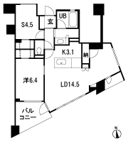 Floor: 1LD ・ K + S + N + 2WIC, occupied area: 63.79 sq m