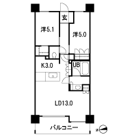 Floor: 2LD ・ K + WIC, the occupied area: 57.05 sq m