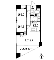 Floor: 2LD ・ K + WIC, the area occupied: 60.3 sq m