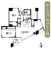 Floor: 1LD ・ K + S + N + WIC, the occupied area: 81.55 sq m
