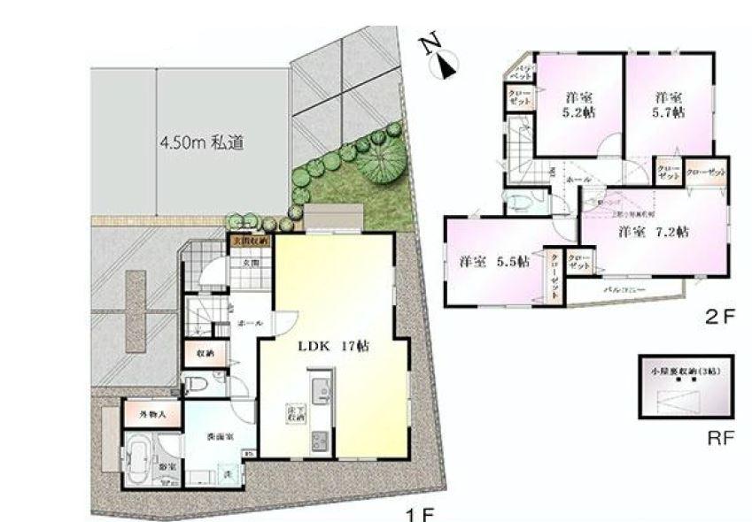 Floor plan. 53,800,000 yen, 4LDK, Land area 111.2 sq m , Building area 100.19 sq m