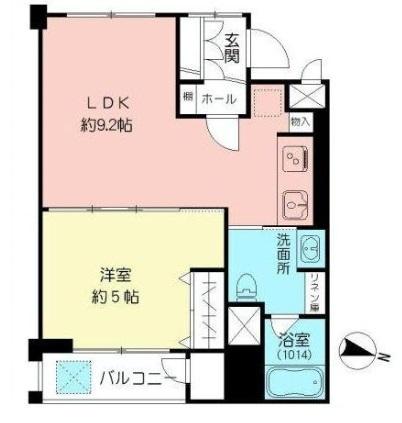 Floor plan. 1LDK, Price 11.9 million yen, Occupied area 37.15 sq m , Balcony area 7.39 sq m