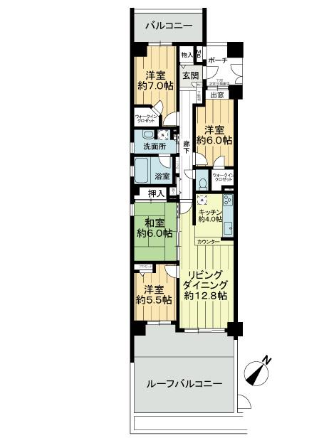 Floor plan. 4LDK, Price 29,900,000 yen, Occupied area 95.55 sq m floor plan