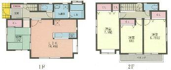 Floor plan. 46,900,000 yen, 4LDK, Land area 105 sq m , Building area 96 sq m 4 Building Floor plan