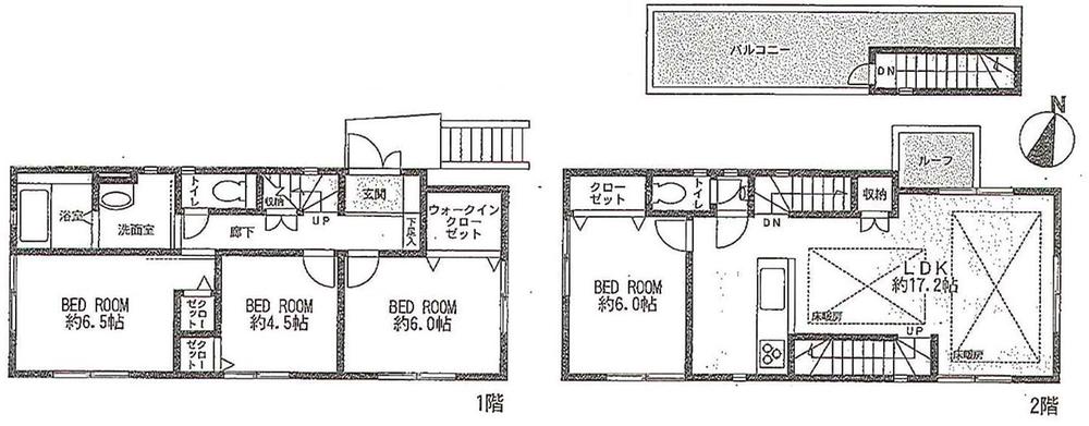 Floor plan. (1 Building), Price 52,800,000 yen, 4LDK, Land area 101.02 sq m , Building area 99.76 sq m
