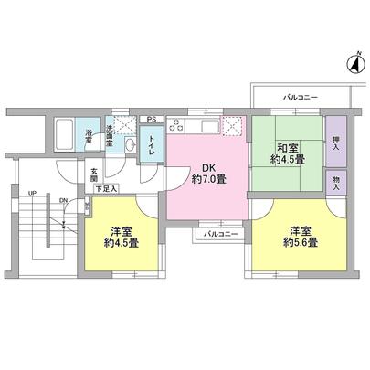 Floor plan. The opening of the two Western-style is the south-facing. And then insert the bright sunshine.