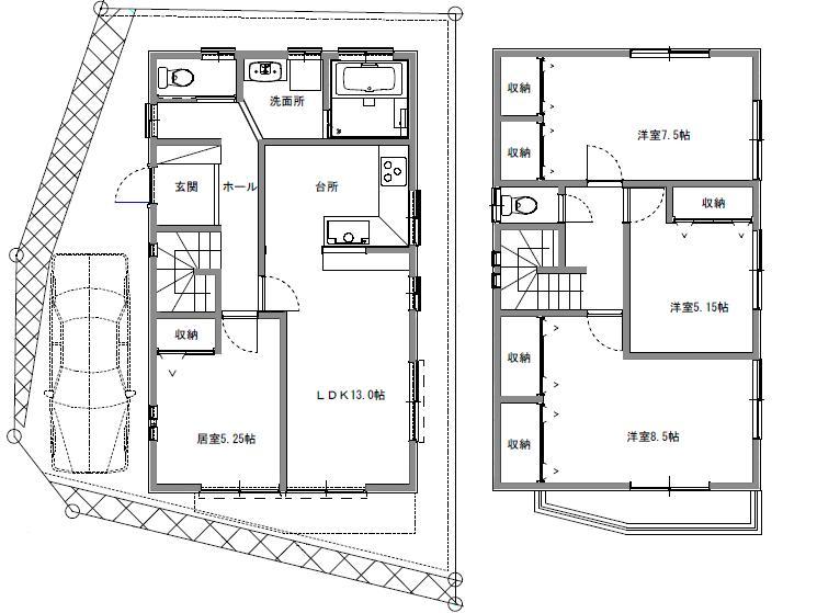 Compartment figure. Land price 39,800,000 yen, Land area 100 sq m