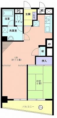 Floor plan. 1LDK, Price 15.8 million yen, Footprint 51.3 sq m , Balcony area 7.56 sq m