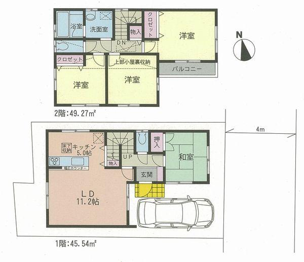 Floor plan. 35,800,000 yen, 4LDK, Land area 83.63 sq m , Building area 94.81 sq m