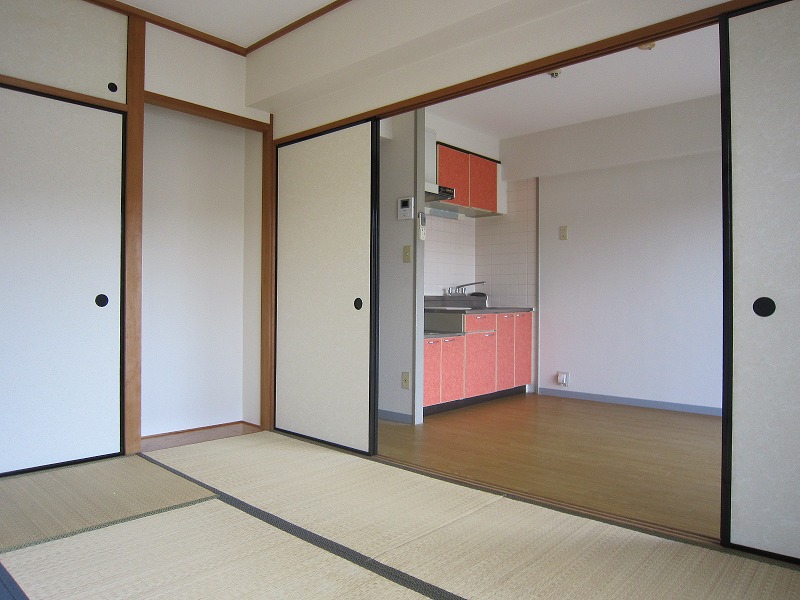 Living and room. Facing south in the sunny kitchen