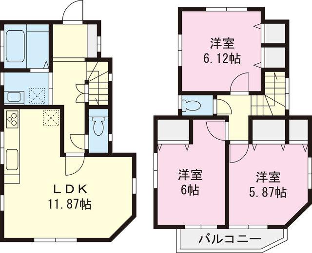 Floor plan. 37,958,000 yen, 3LDK, Land area 106.57 sq m , Building area 75.56 sq m