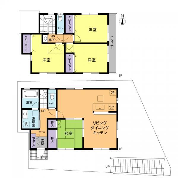 Floor plan. 43 million yen, 4LDK, Land area 132.36 sq m , Building area 115.9 sq m
