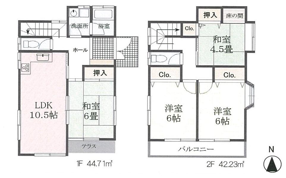 Floor plan. 46,800,000 yen, 4LDK, Land area 107.34 sq m , Building area 86.94 sq m floor plan