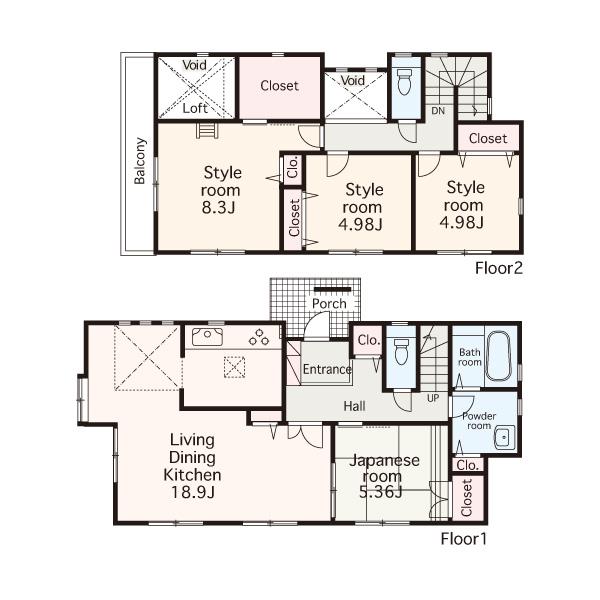 Floor plan. (B Building), Price 42,300,000 yen, 4LDK, Land area 156.72 sq m , Building area 105.99 sq m