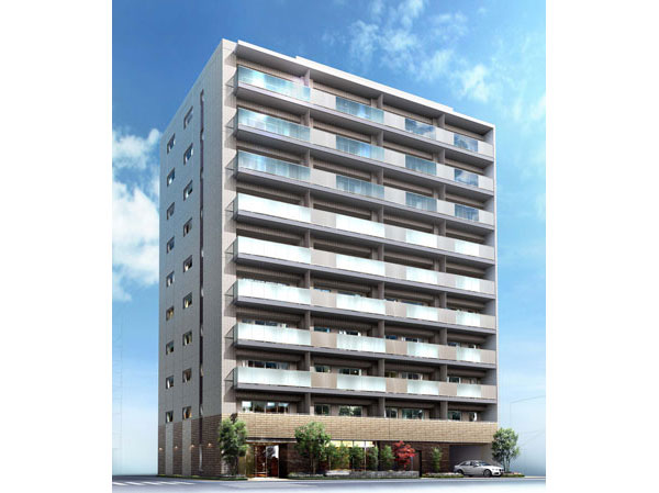 Buildings and facilities. Residential area with a calm blessed with the convenience of living. Equipment that has been made thinking of the pick-up residents in the appearance and the entrance of the sophisticated design ・ Equipped with storage. Also good access to the city center. These condominium that combines.  ※ Exterior - Rendering