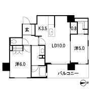 Floor: 2LDK, occupied area: 59.12 sq m, Price: 38,580,000 yen, now on sale