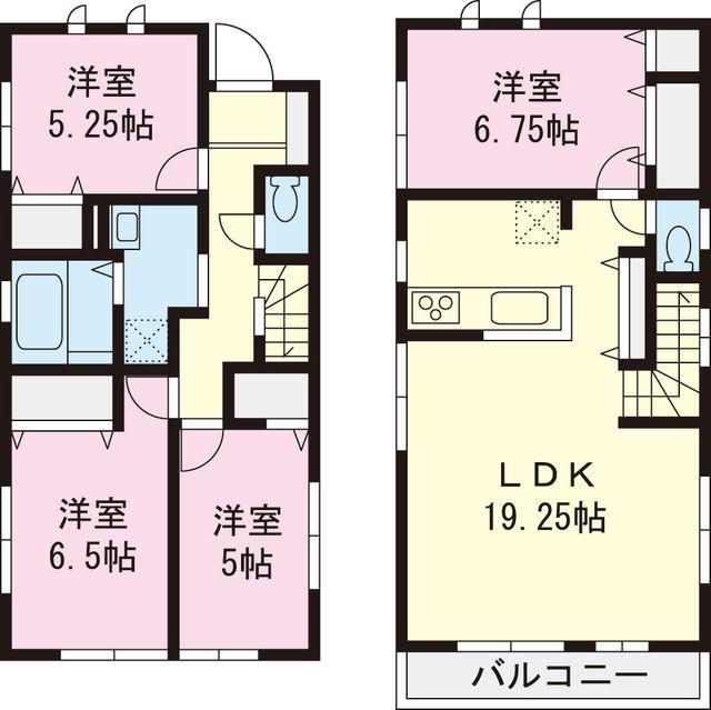 Floor plan. 47,900,000 yen, 4LDK, Land area 100.52 sq m , Building area 98.54 sq m