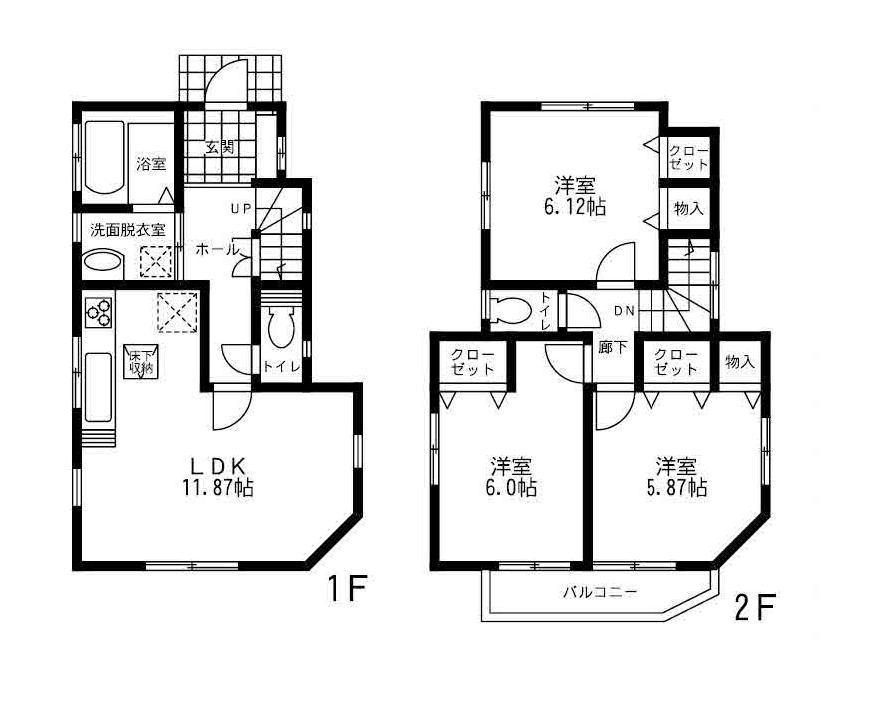 Floor plan. 37,800,000 yen, 3LDK, Land area 106.57 sq m , Building area 75.56 sq m