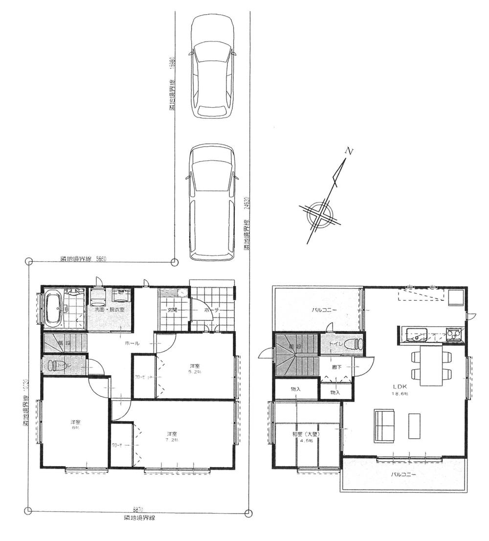 Building plan example (floor plan). Building plan example (4) 4LDK, Land price 41,800,000 yen, Land area 135.53 sq m , Building price 16 million yen, Building area 100.39 sq m