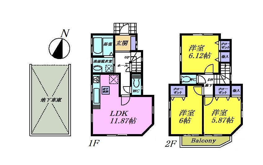 Floor plan. 37,958,000 yen, 3LDK, Land area 106.57 sq m , It is a building area of ​​75.56 sq m floor plan of 3LDK with all the living room storage.