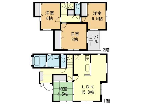 Floor plan. (10 Building), Price 47,800,000 yen, 4LDK, Land area 124.76 sq m , Building area 99.04 sq m